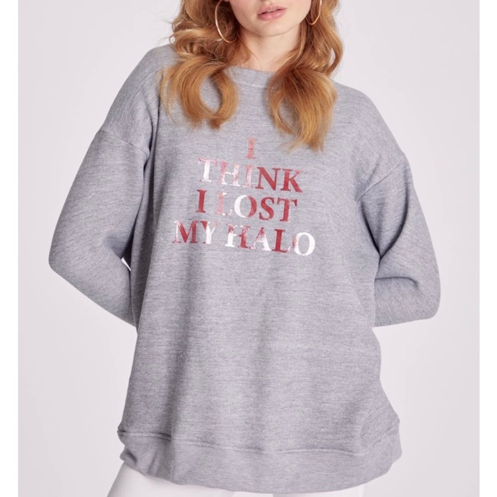 WILDFOX I Think I Lost My Halo Cotton Blend Sweatshirt Sz XS